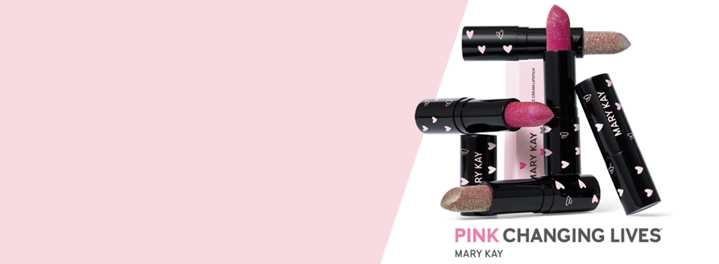 Die neuen Charity Lipsticks von Mary Kay: Sparkle Cream Lipstick “Empower” und “Positive Impact” (Mary Kay spendet bei jedem Kauf im Rahmen der Pink Changing Lives Initiative 1 Euro an HORIZONT e.V.)