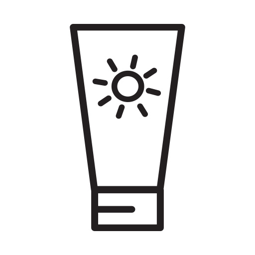 Zeichnung einer Sonnencreme Tube