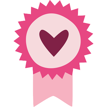 Eine Mary-Kay-Illustration eines rosa Ordensbandes.