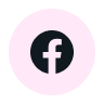 Facebook-Symbol in einem rosa Kreis.
