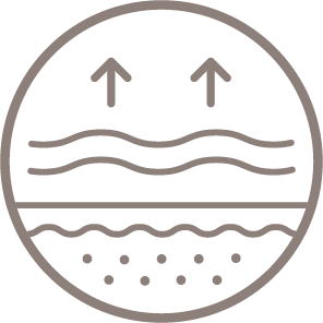 Icon, das einen ebenm&auml;&szlig;igen Teint mit weniger feinen Linien symbolisiert