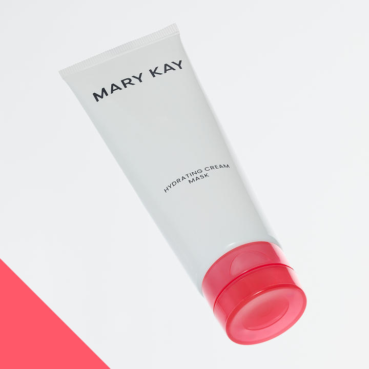 Die wei&szlig;e Tube mit rotem Verschluss der Mary Kay Hydrating Cream Mask